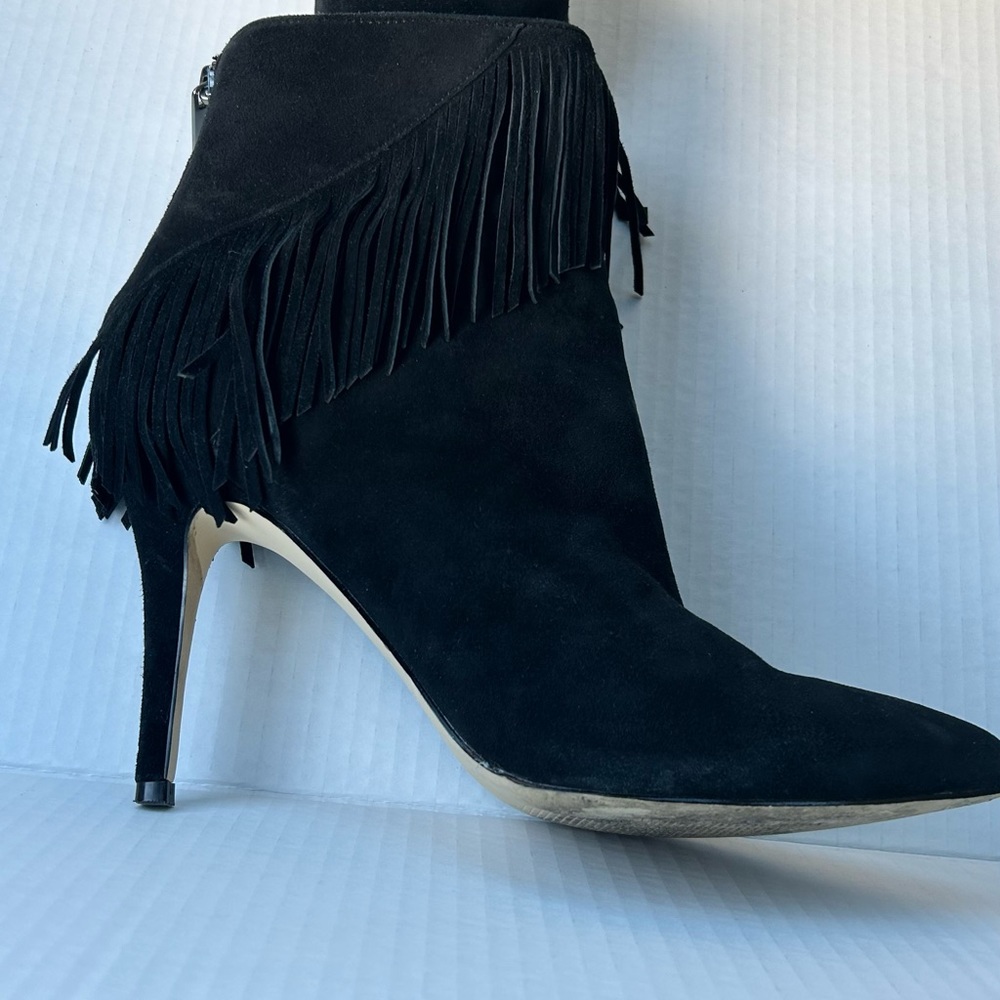 Saks Fifth Avenue Fringe High Heel Booties